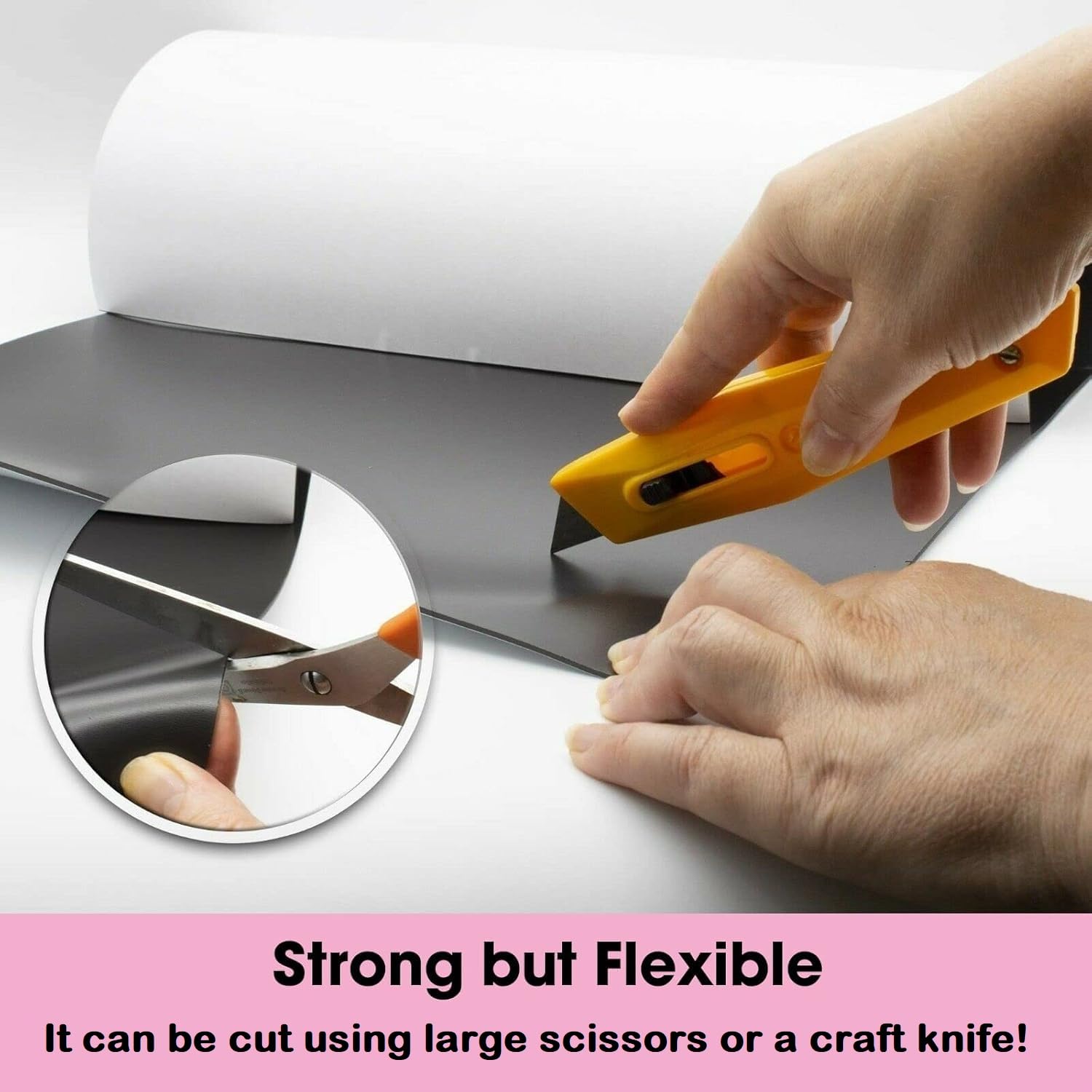 PEPL 4 Pack Flexible Magnetic Magnet Sheet (Size: 12X12 inch) Non Adhesive, Large Size, Easy-to-Use for DIY Art and Crafts, Create Your own Photo Fridge Magnets 1.5mm Thickness