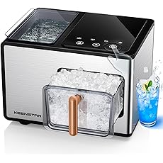 Nugget Ice Maker Countertop, 40lbs/24H, Pebble Ice Maker with Soft Chewable Ice, Self Cleaning Sonic Ice Machine, Stainless Steel with Touch Screen, Compact Design for Home Office Bar Party -Silver