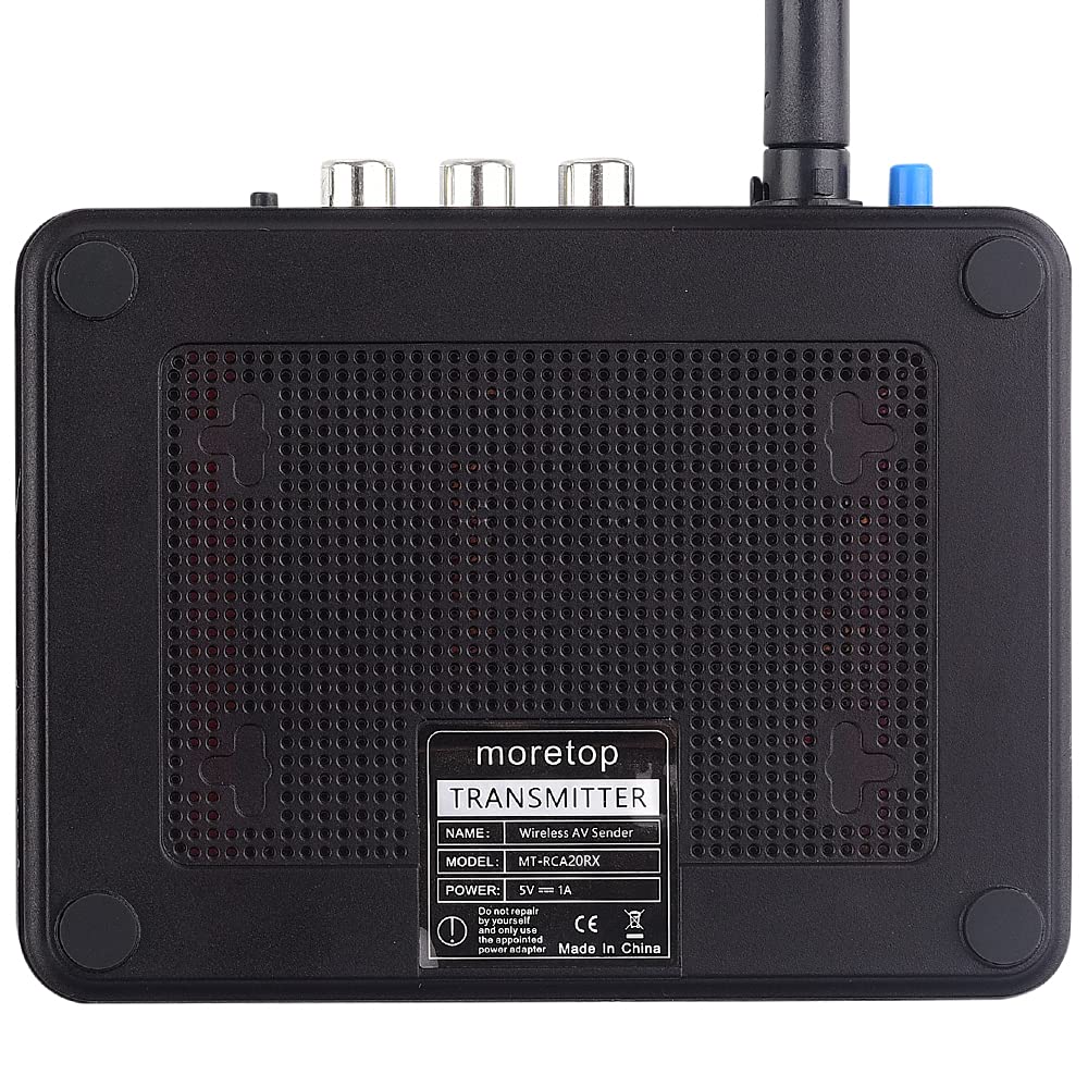 Récepteur supplémentaire pour les systèmes audio/vidéo sans fil Moretop 2,4 GHz uniquement (vendus séparément), aucun émetteur inclus (MT-RCA20RX)