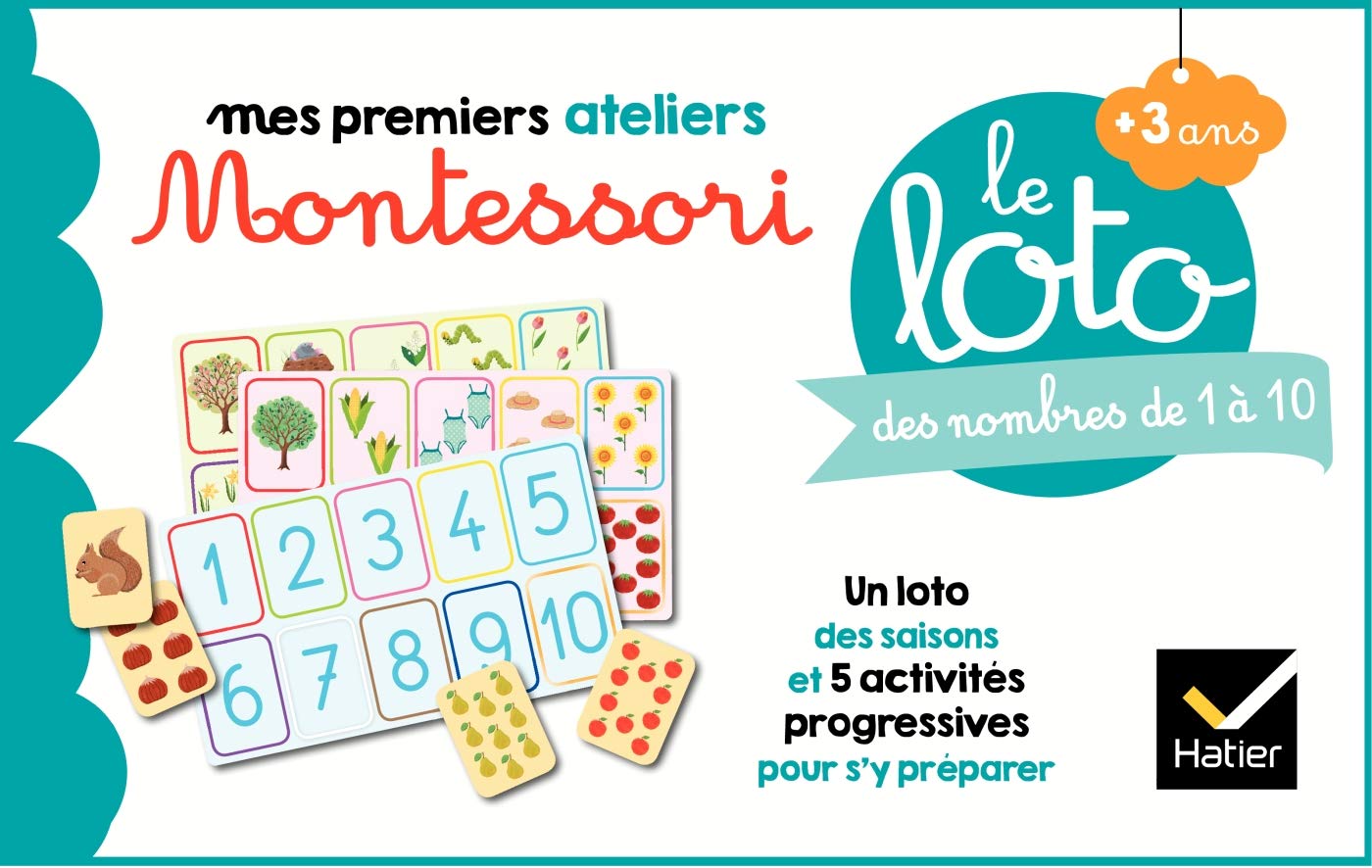 Le loto Montessori des nombres de 1 à 10 (Mes premiers ateliers ...