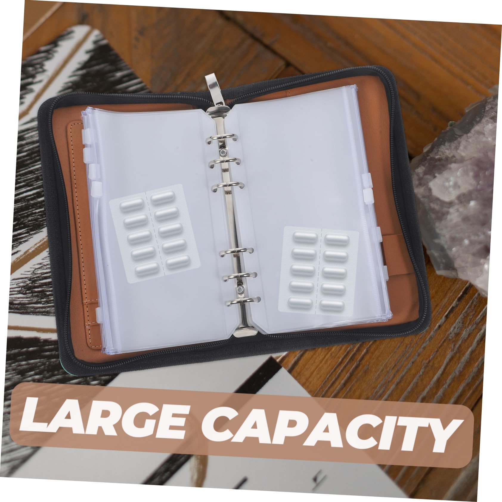 Zerodeko 5 Set di immagazzinaggio della medicina pillola scatole di tasca organizzatore mensile di piccolo sacchetto per borsa per i farmaci da viaggio pvc