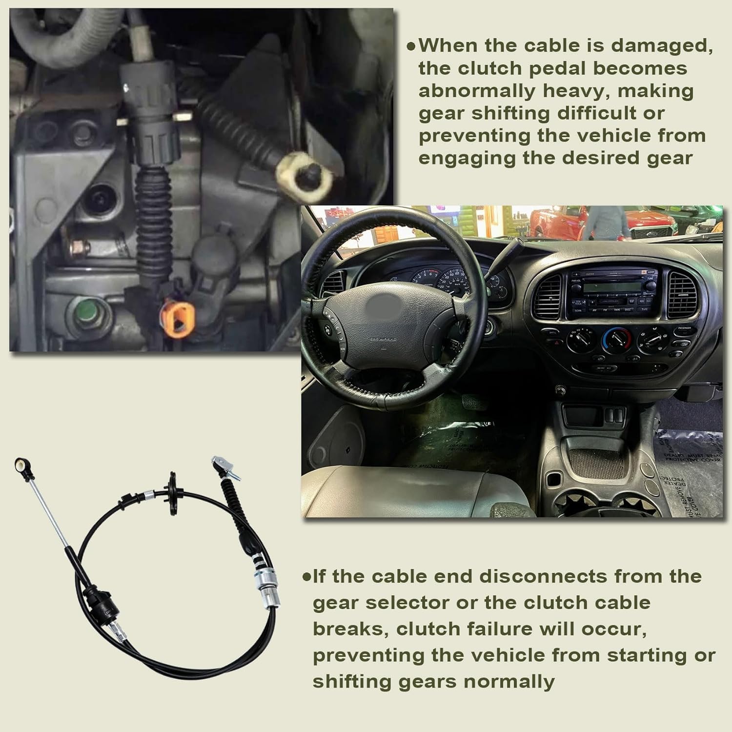 Priprilod Auto Transmission Control Shifter Cable 4.7L V8 Fit For Toyota Tundra 2005 2006 Fit For Toyota Sequoia 2005 2006 2007#338200C040 33820-0C040