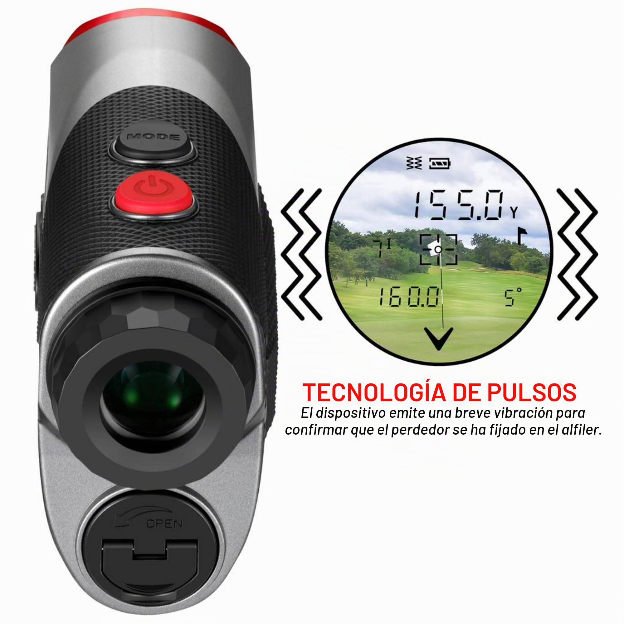 Callaway 350 Pro Slope Laser Golf Telémetro Gris/Rojo