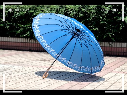 Amazon | F.ZH 長傘 完全遮光 晴雨兼用 レディース 傘【竹手元
