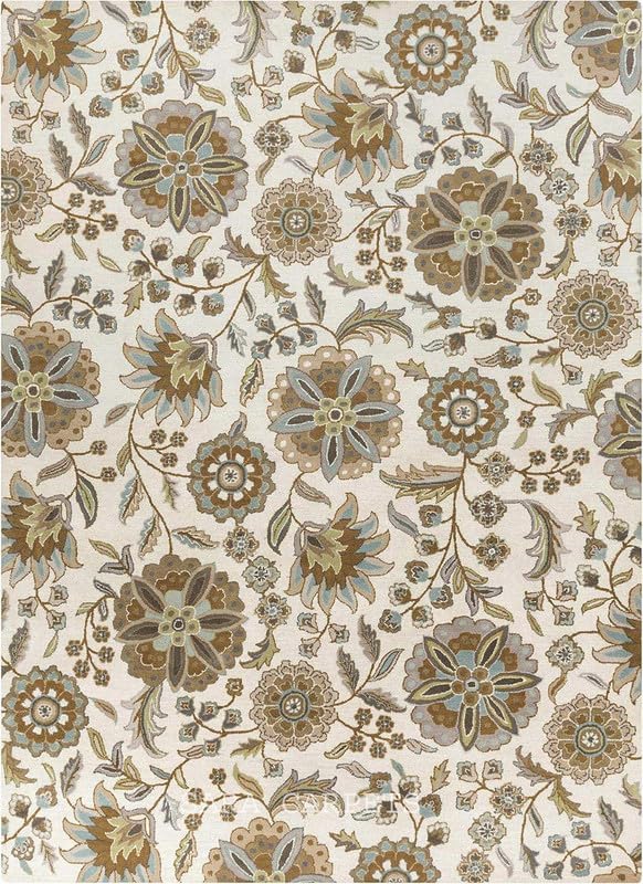Image of Modern Abstract Hand Tufted Wool Floor Carpet for Home decore Living Room|Home and Bedroom & Hall 6x6 feet (180 x 180cm) Beige H43