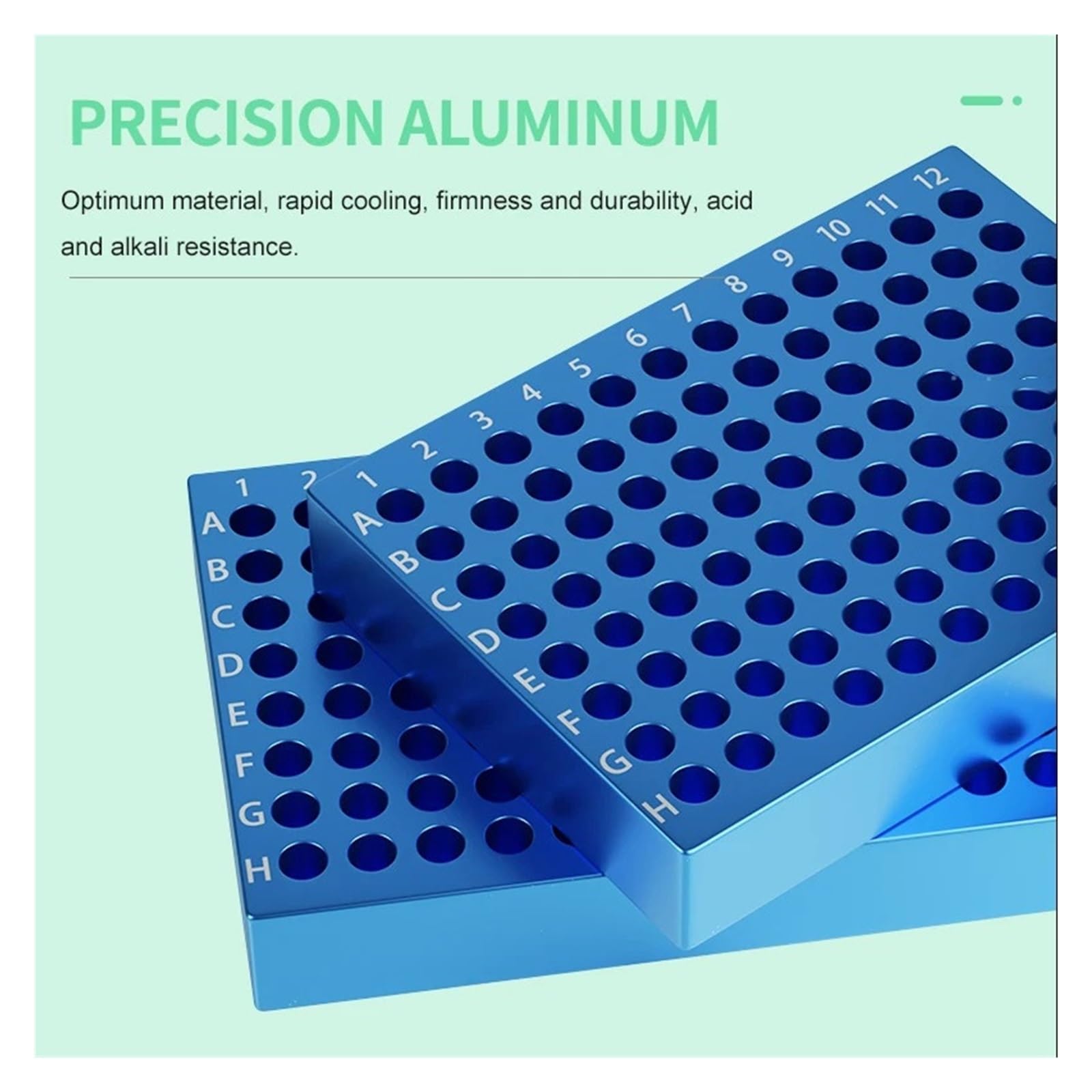Gradilla Para Tubos De Centrífuga Enfriador de caja de hielo de aluminio, termostato de baja temperatura, Modular preenfriado, 0,2/1,5/2/5/10/15/50ML, soporte de tubo centrífugo, 1 pieza | 0.2ml-96Holes