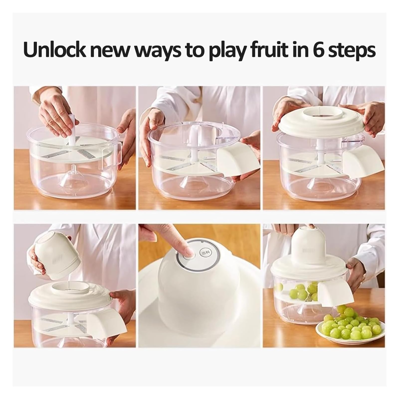 Macchina elettrica for sbucciare l'uva, macchine intelligenti ricaricabili for la rimozione della buccia della frutta, macchine automatiche for sbucciare l'aglio for piccoli frutti e uva