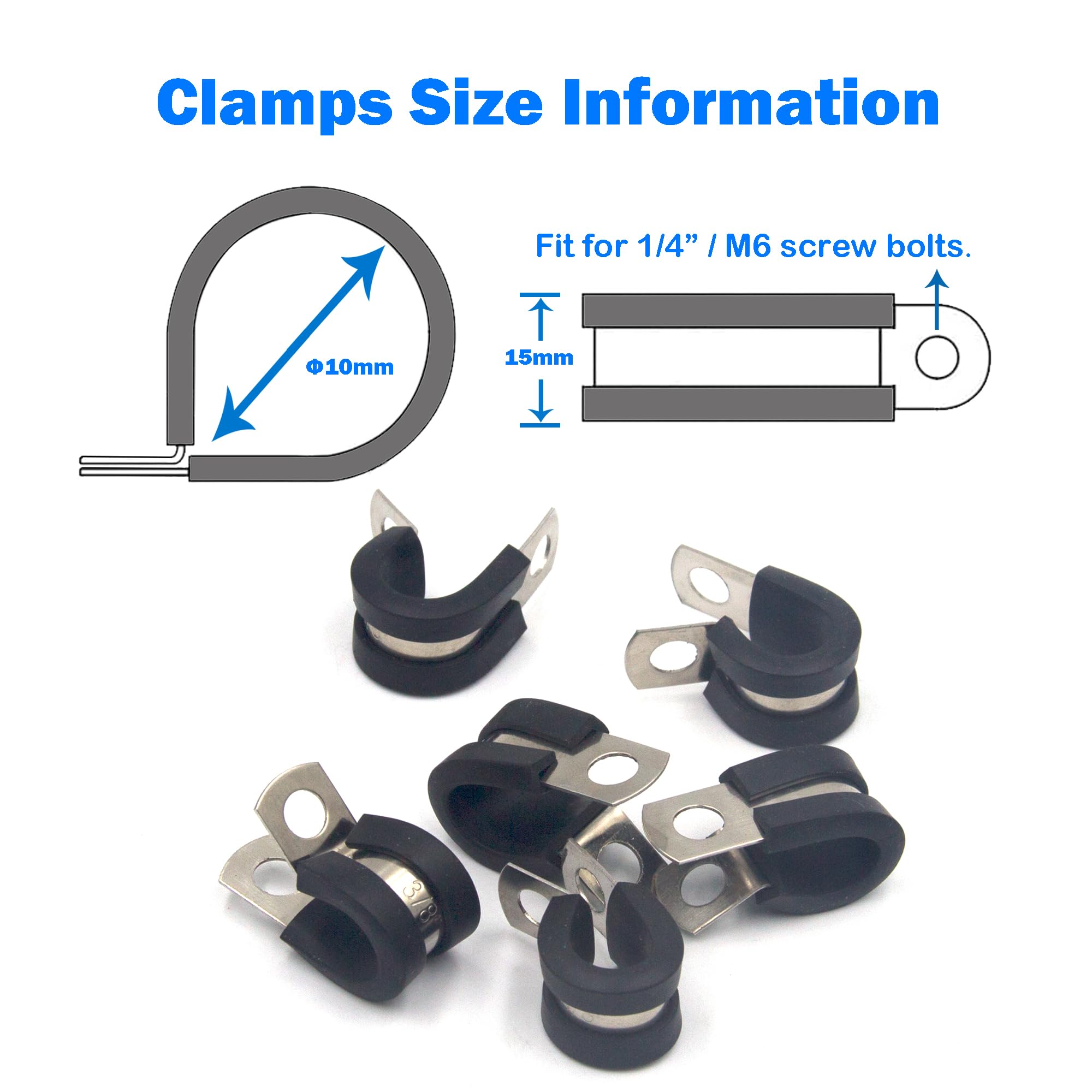 Lot De 20 Colliers De Serrage En Acier Inoxydable 304, Réglables De 10