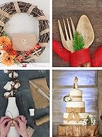 Vista 7 de Mandala Crafts Cinta de arpillera negra de 1 pulgada de ancho para manualidades, rollo de 20 yardas de cinta rústica de arpillera para coronas