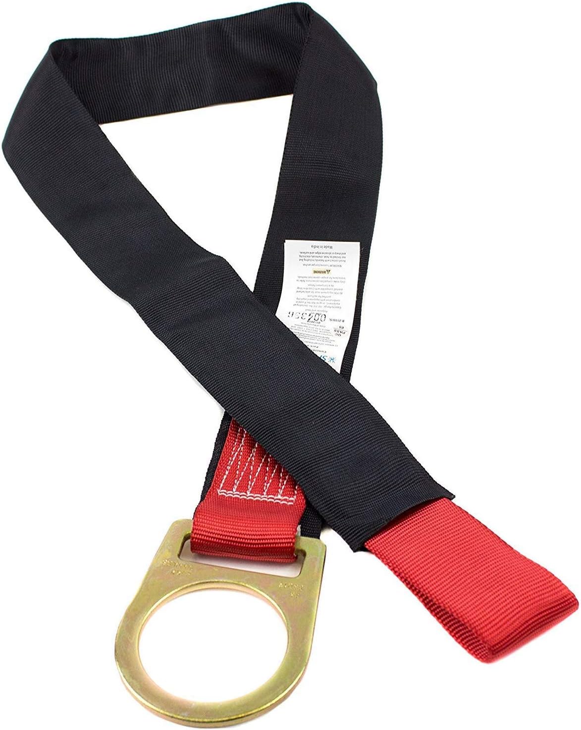 (Set of 10) Troy Safety SPA202 Fall Protection 6-Foot Loop and D-Ring End Concrete Anchor Strap with Protective Sheathing (Yellow/Black)