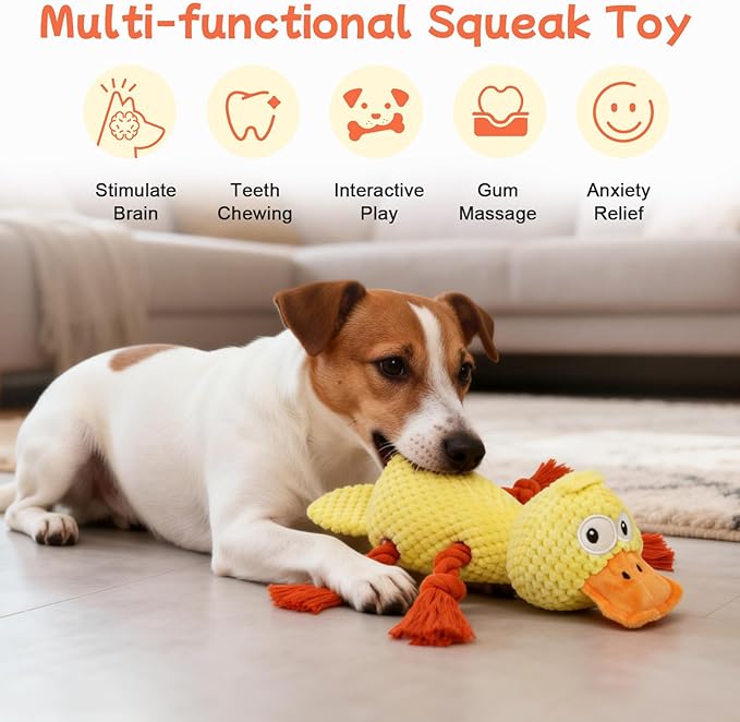 Juguete Squeaker para Perros, Mordible con Sonido, Forma de Pato miniatura 5