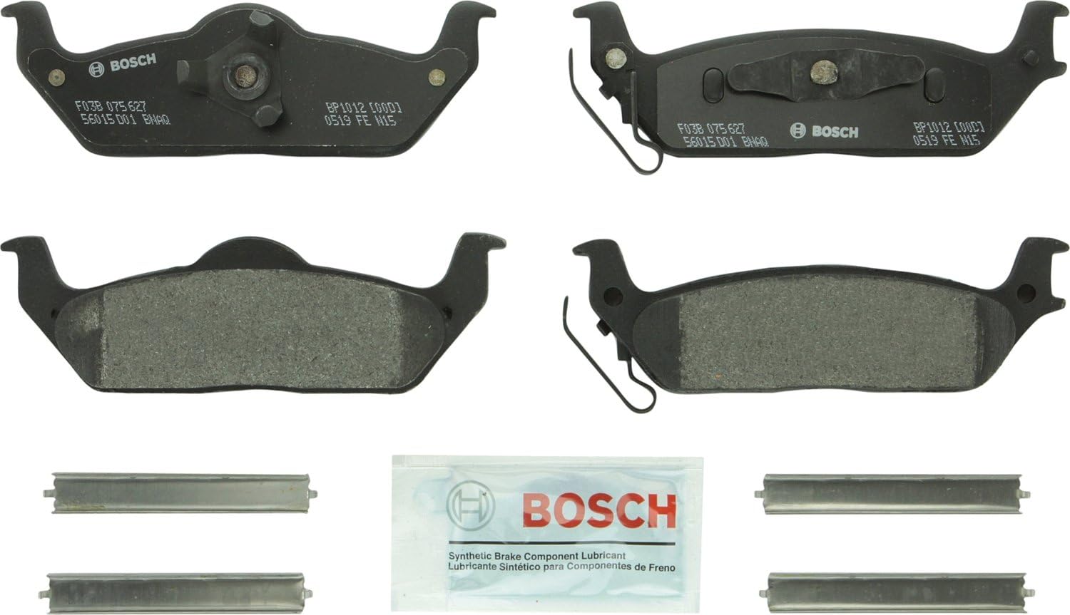 BOSCH BP1012 QuietCast Premium Semi-Metallic Disc Brake Pad Set - Compatible with Select Ford F-150; Lincoln Mark LT; REAR