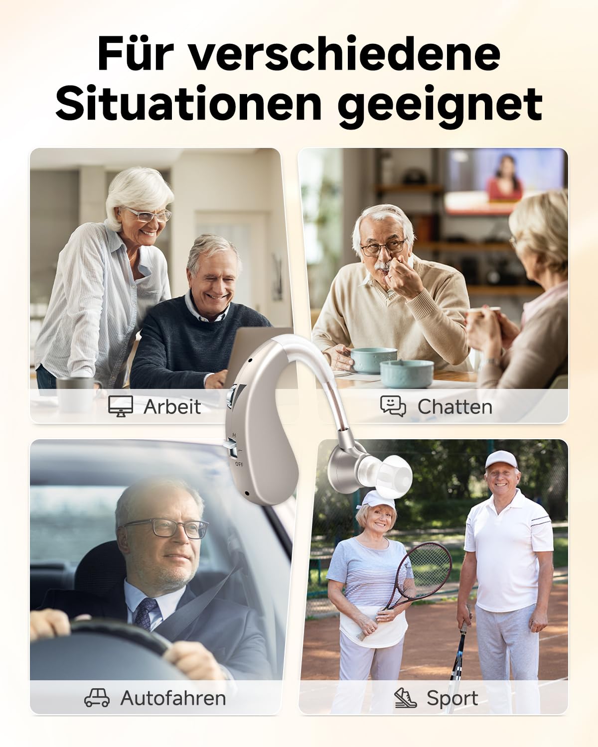 Britzgo Gerät wiederaufladbar lange Akkulaufzeit hochauflösende Klangqualität Rauschunterdrückungsfunktion silberne Farbe (Silbernes Paar)
