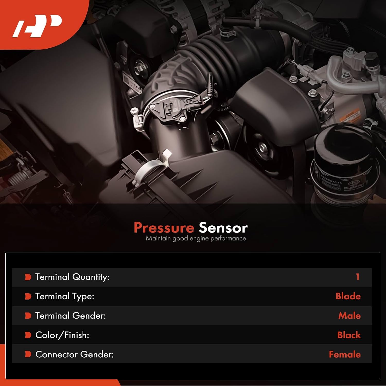 A-Premium Engine Oil Pressure Switch Sensor [1 Pin] Compatible with Jeep Grand Cherokee 2003-2010, Wrangler 2003-2006, Liberty, Commander & Dodge Ram 1500 2500 3500, Durango, Nitro & Ram & Chrysler