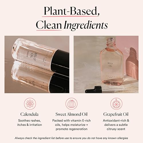 Miniatura 3 de HATCH Aceite para el vientre, cuidado de la piel durante el embarazo y posparto para estrías, de secado rápido para todo el cuerpo y calma