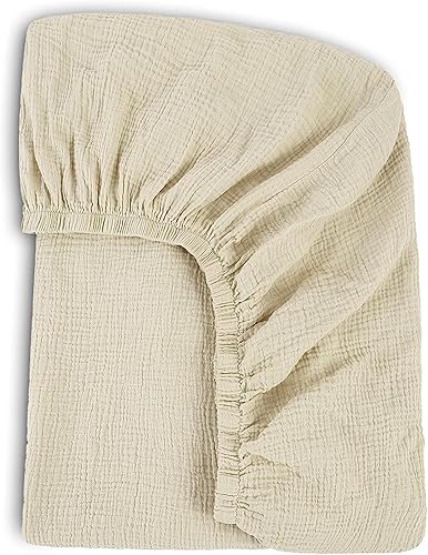 Sábana bajera ajustable de muselina extra suave 28 x 52 pulgadas