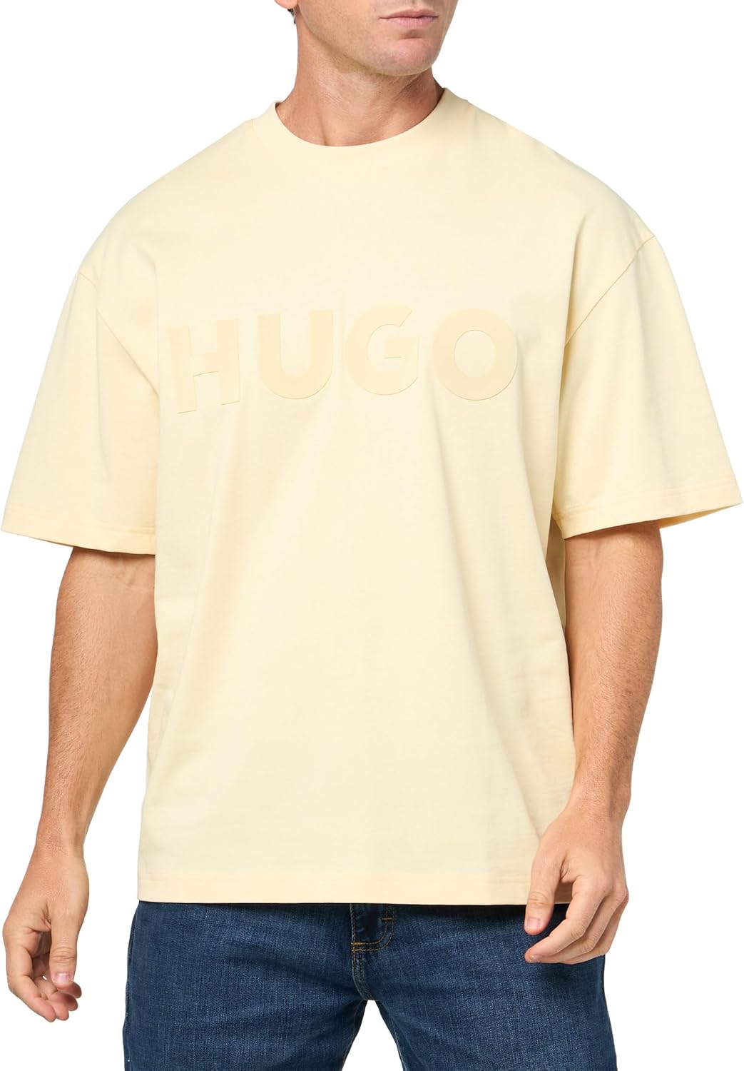 Hugo Mens Tonal Logo Cotton T-Shirt