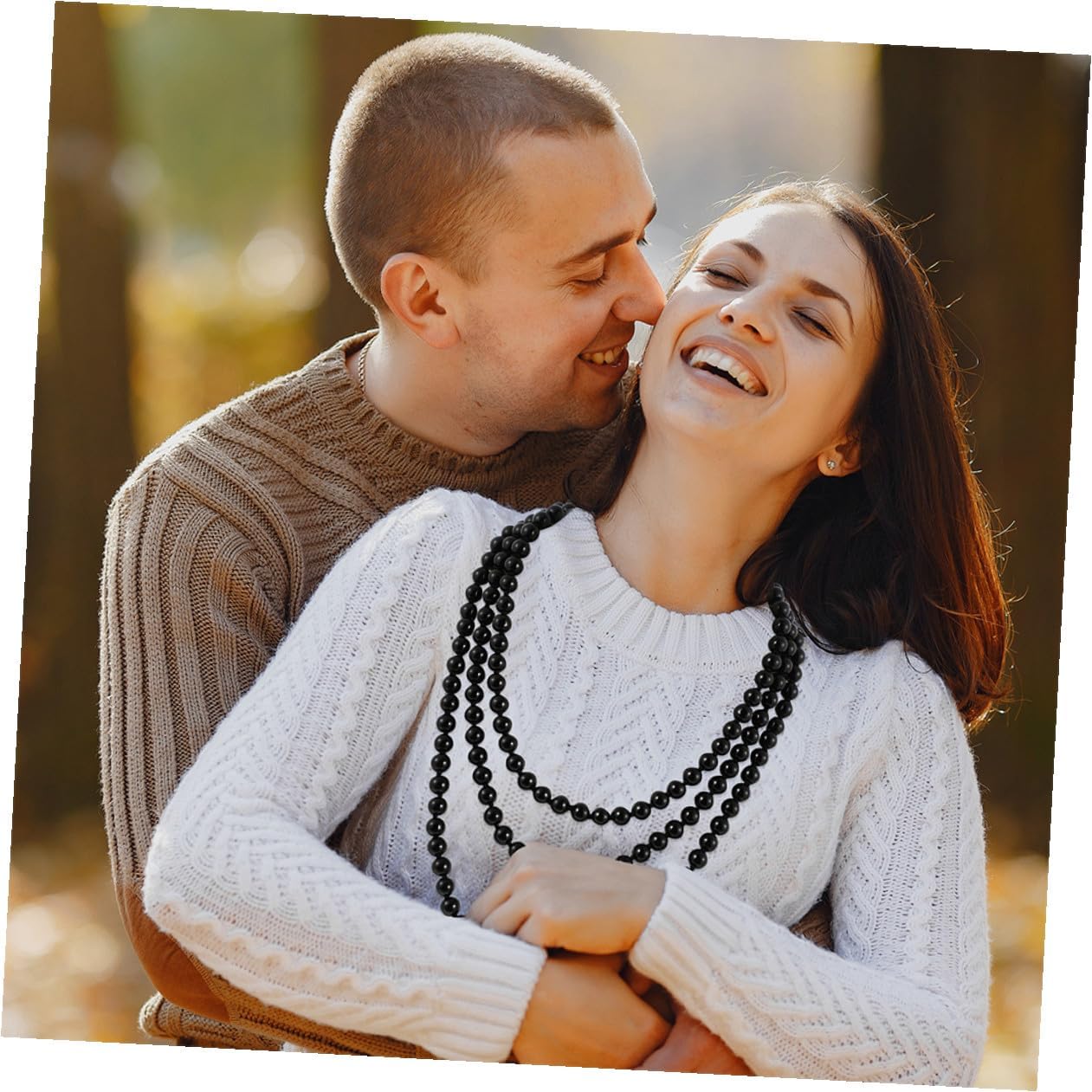 GALPADA 2 Pcs Long Pearl Necklaces Faux Pearl Strand Sweater Chains for Women, 142cm Black Costume Jewelry Dress Necklaces, Layered Pendant Design