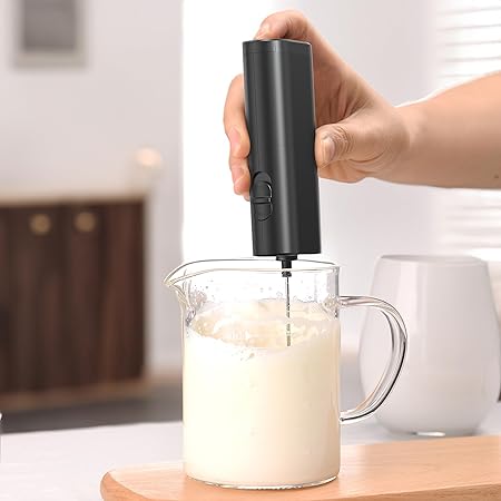 Milk Frother Handheld Electric Foam Maker, Drink Mixer with Stainless Steel Whisk for coffee4…