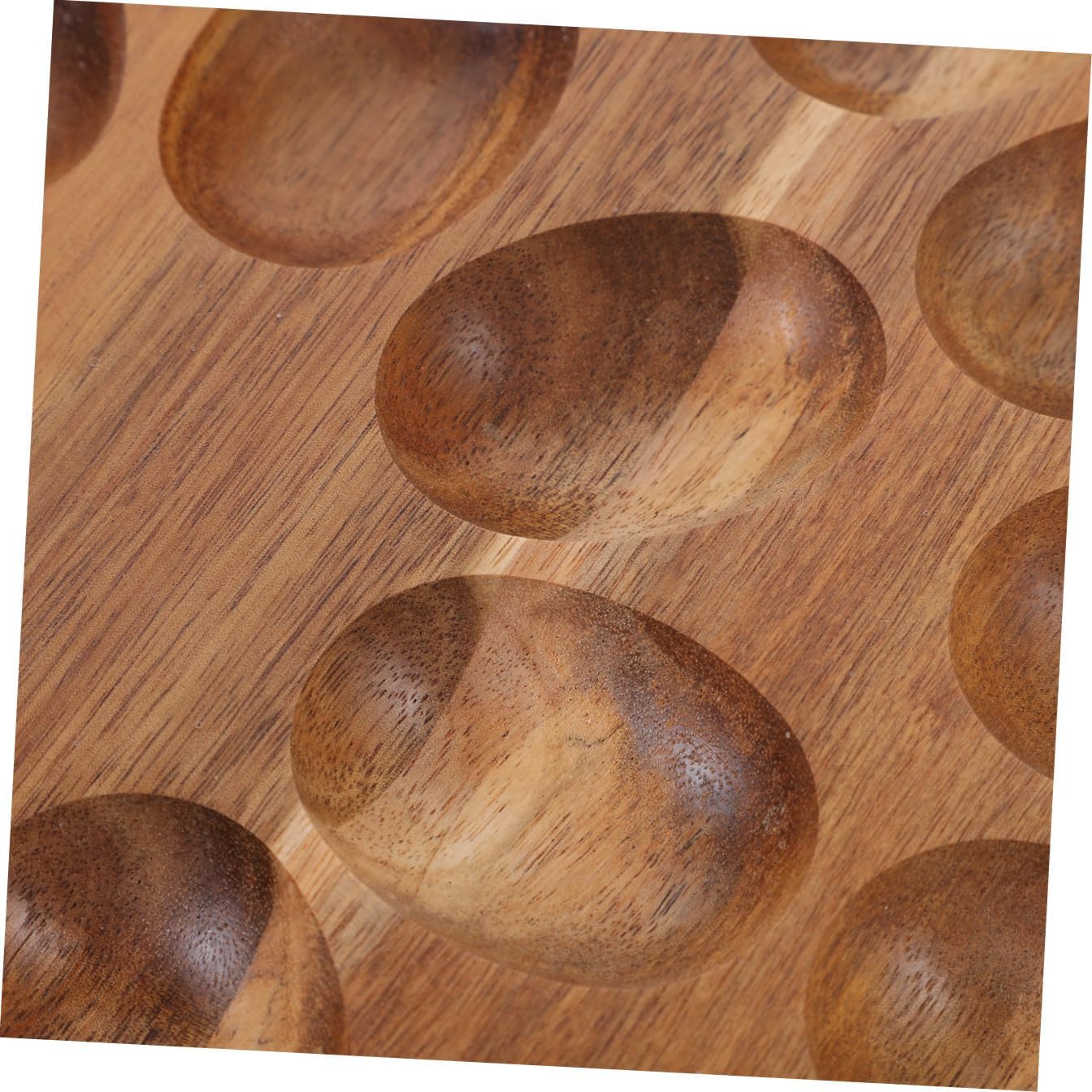 Cabilock Wooden Deviled Holder Multi-functional Wooden Storage Tray for Easter Celebrations Rustic Design Smooth for Easy Cleaning and Practical Use