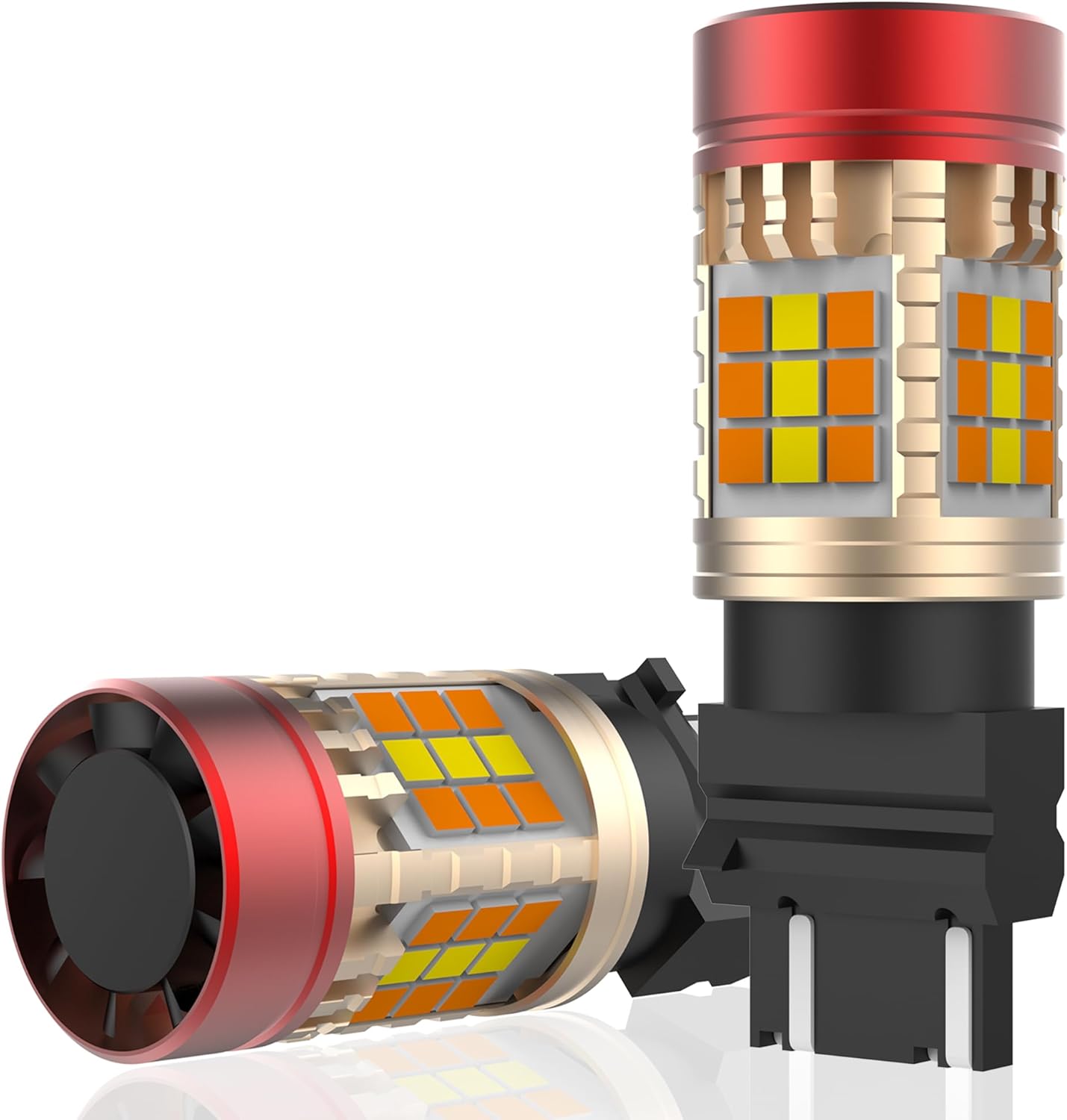 7443NA 7444NA WY21W Switchback LED Bulbs for Ford F150 F250 F350 F450 F550 Super Duty Front Turn Signal Light, Resistor CANBUS Anti Hyper Flash Error Free White Amber