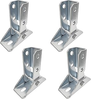 Verstellbare Verstrebung, 180 Grad Drehgelenkverbinder, Halterung passend für 1,27 cm Bolzen in 3,8 cm Strebenk, galvanisch verzinkt (4 Stück)