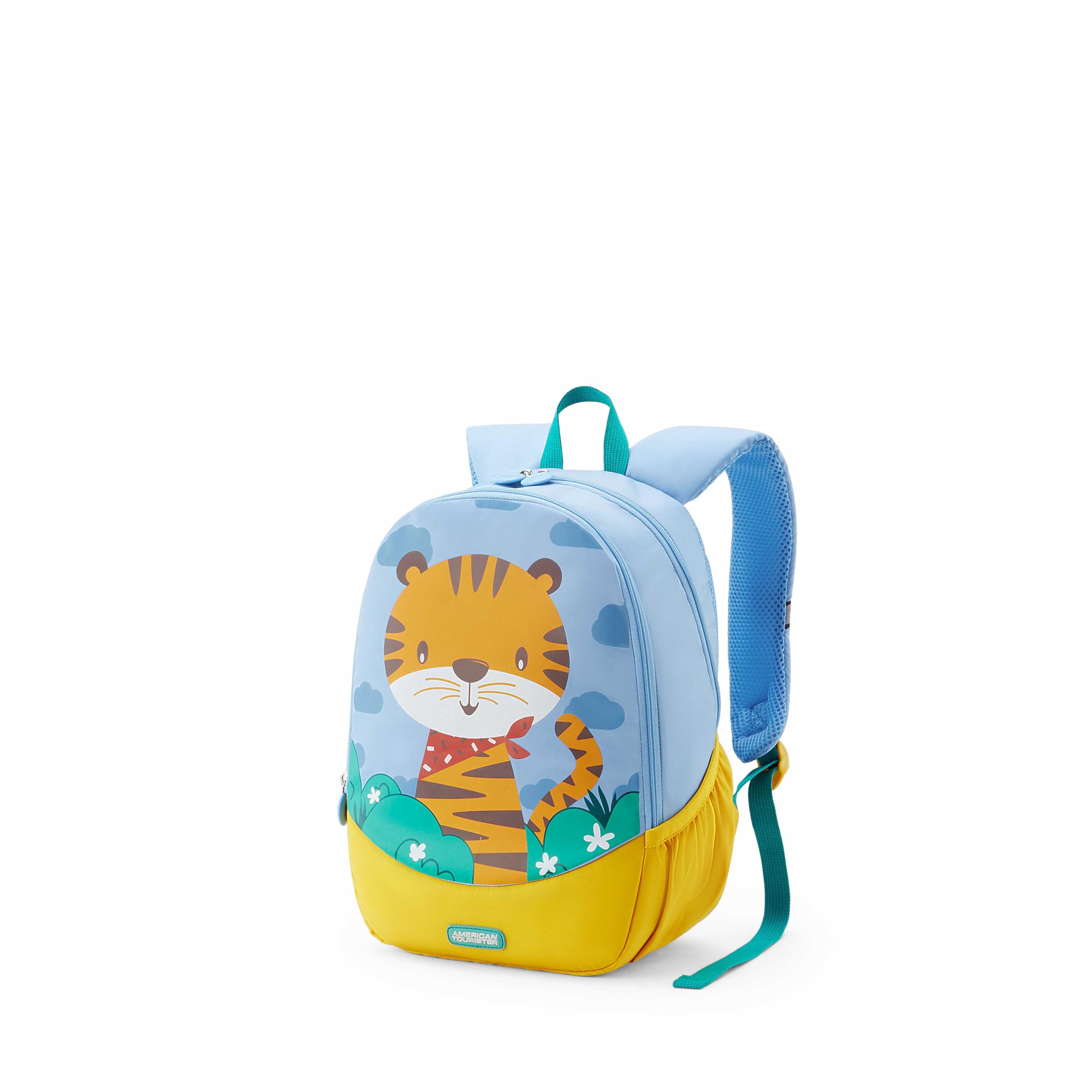 American Tourister Buzzy | 13 Ltrs | 2 Compartments | Bottle Pocket | Ergonomic Padded Back Panel & Shoulder Straps | Kids Backpack | 1 Year International Warranty | Tiger Blue