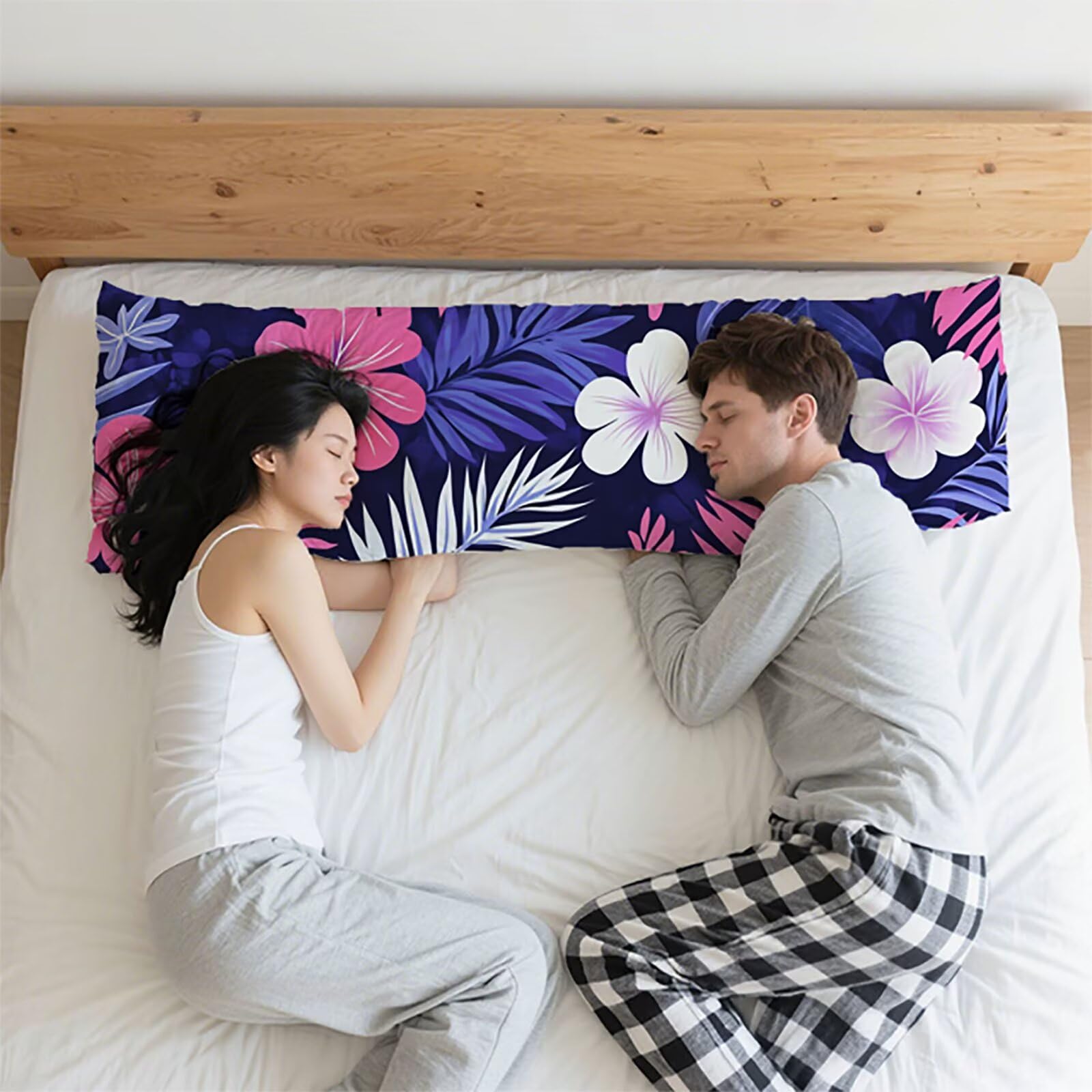 Federe Cuscini Turchese Federe Cuscino Letto Animale60x180cm Lino Copricuscini, Divano Morbida e Traspirante Stampa Fronte-Retro Con Invisibile Cerniera Ecologica e Lavabile per Letto o Divano C0C1063