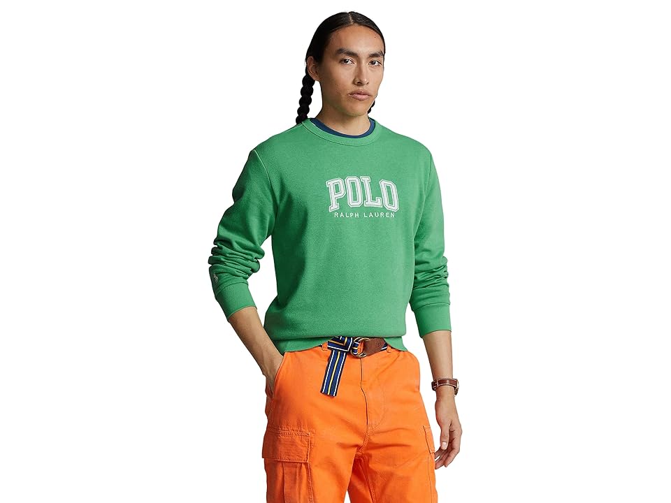 Polo Ralph Lauren Logo Fleece Sweatshirt (Green) Men's Clothing INTERNATIONAL SHIPPING