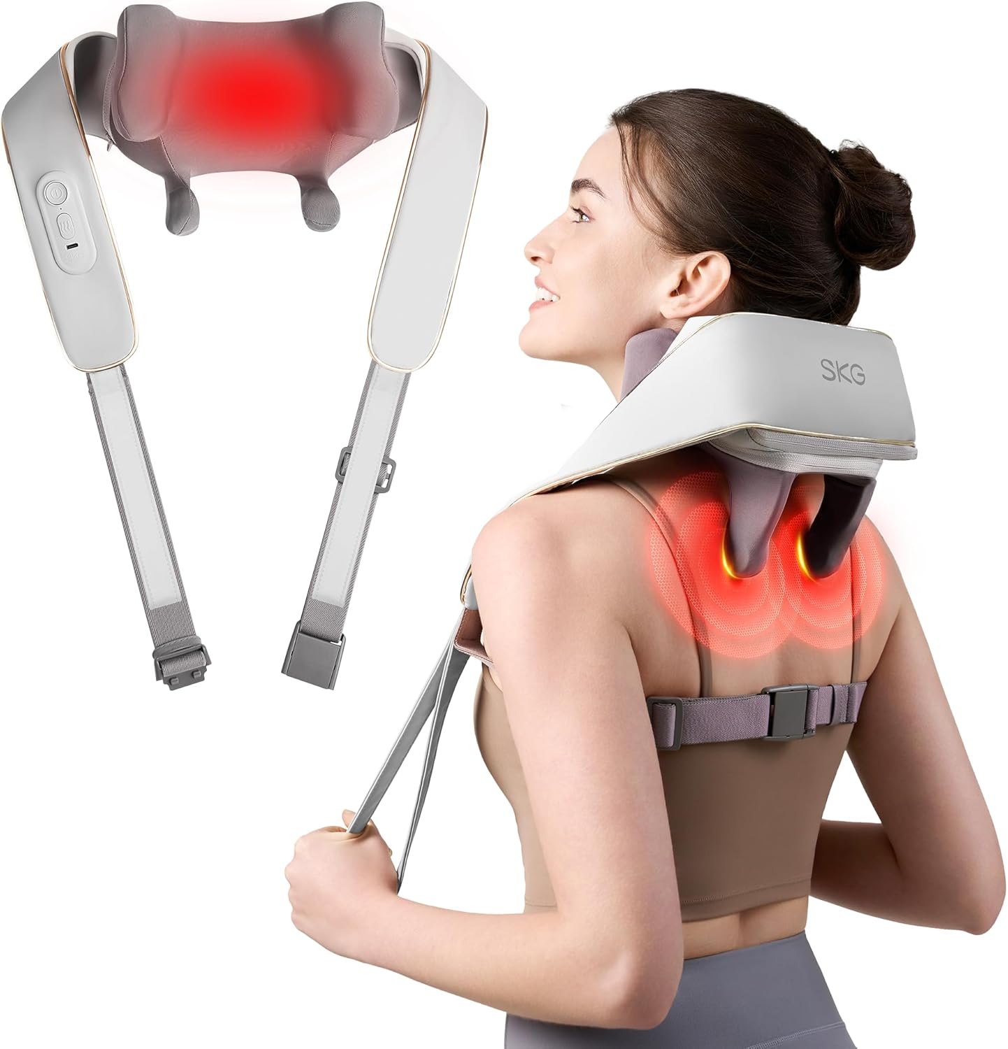 Neck Massager for Pain Relief Deep Tissue 6D Kneading with Heat Cordless Neck and Shoulder Massage Gifts for Men and Women H5 mini 