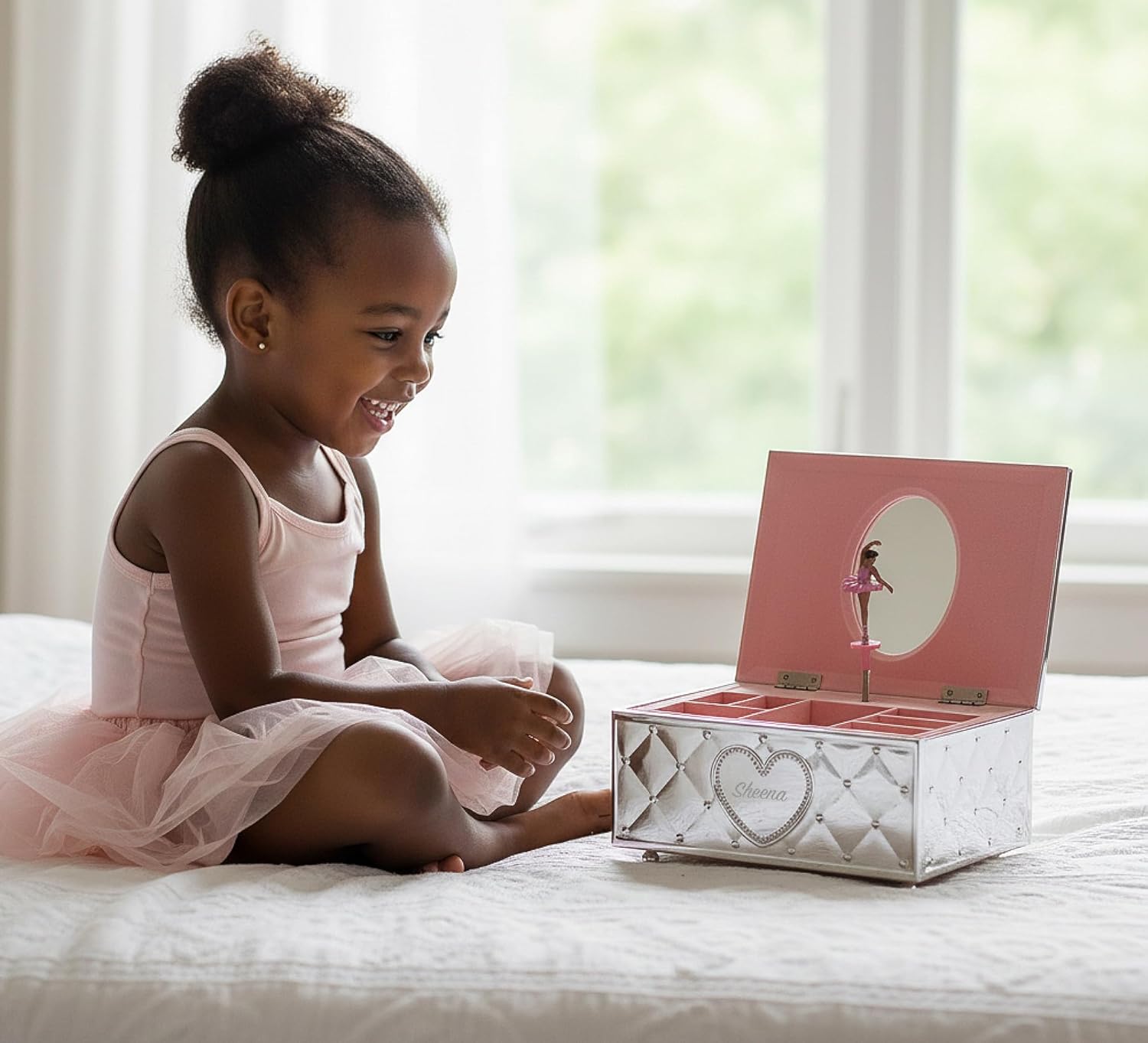 African American Ballerina Musical Jewelry Box - Lenox