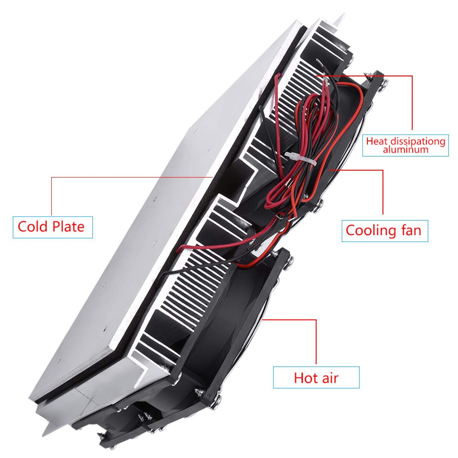 Piastra di refrigerazione a semiconduttore, dispositivo di raffreddamento termoelettrico da 12 V 240 W Sistema di raffreddamento a refrigerazione a semiconduttore Peltier Dispositivo di raffreddamento