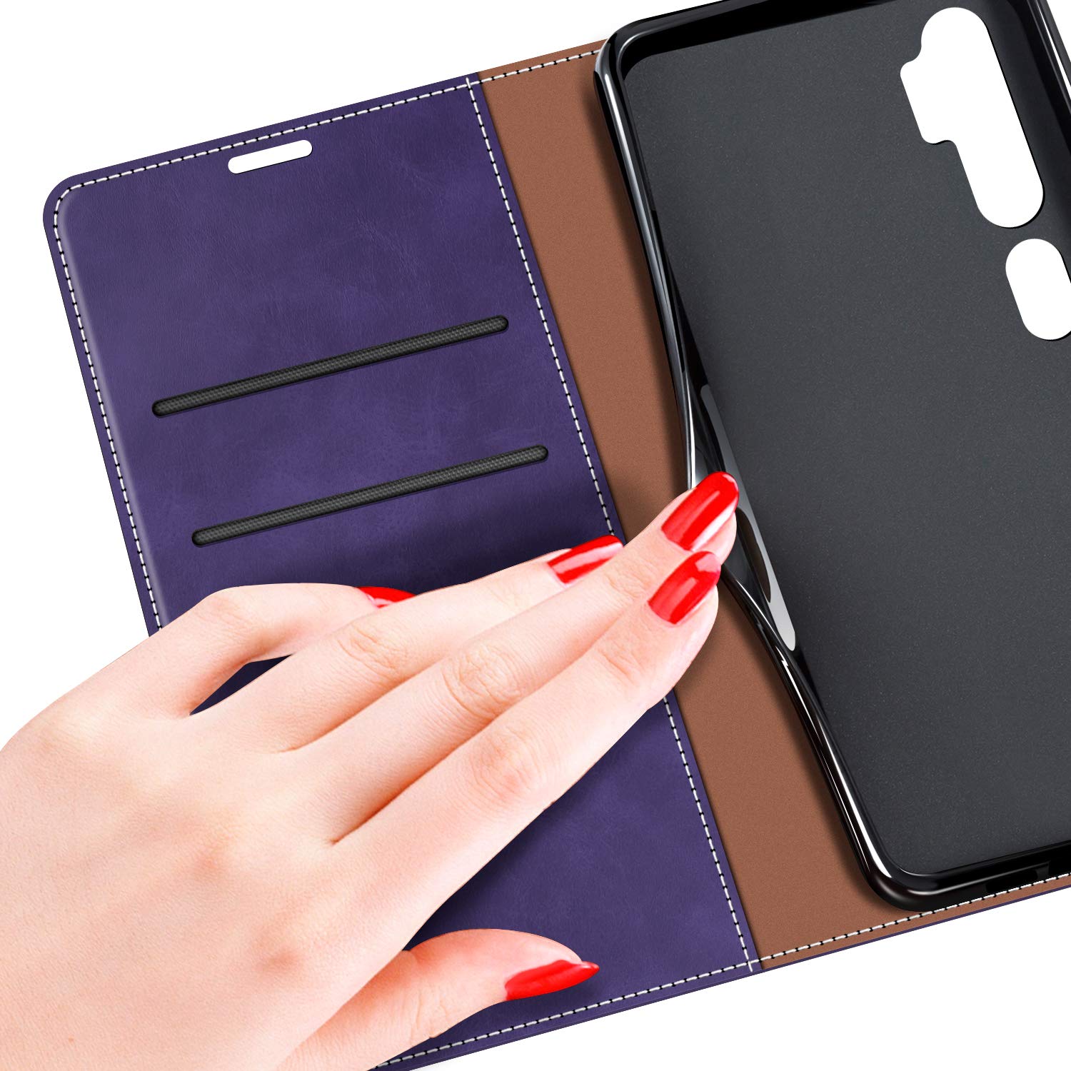MOBESV Custodia per Xiaomi Mi A3, Cover a Libro Magnetica Custodia in Pelle per Xiaomi Mi A3, Elegante Blu