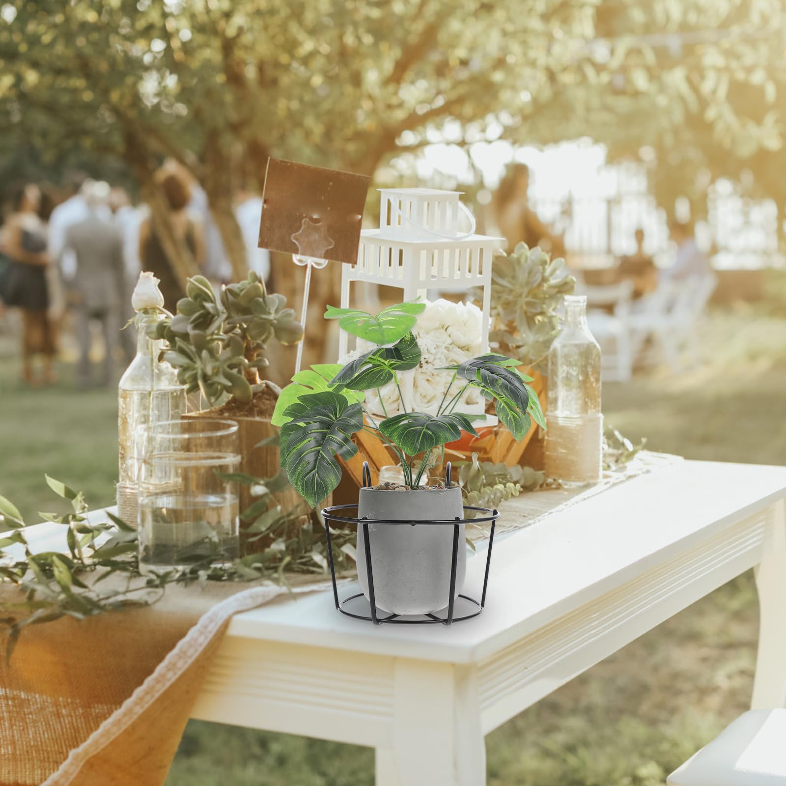 YARNOW 2 Stück Hängeländer Pflanzgefäße Körbe Blumentopfhalter Balkon Hängendes Blumentopfhalter Metall FüR Balkon Garten Indoor Und Outdoor ()