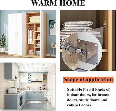 Hinge Repair Plate,6 PCS Cabinet Hinge Repair Brackets,Kitchen Cupboard Door Hinge Repair Plate Kit with Hole, Stainless Steel Flat Fixing Brace Brackets with Screw (6)