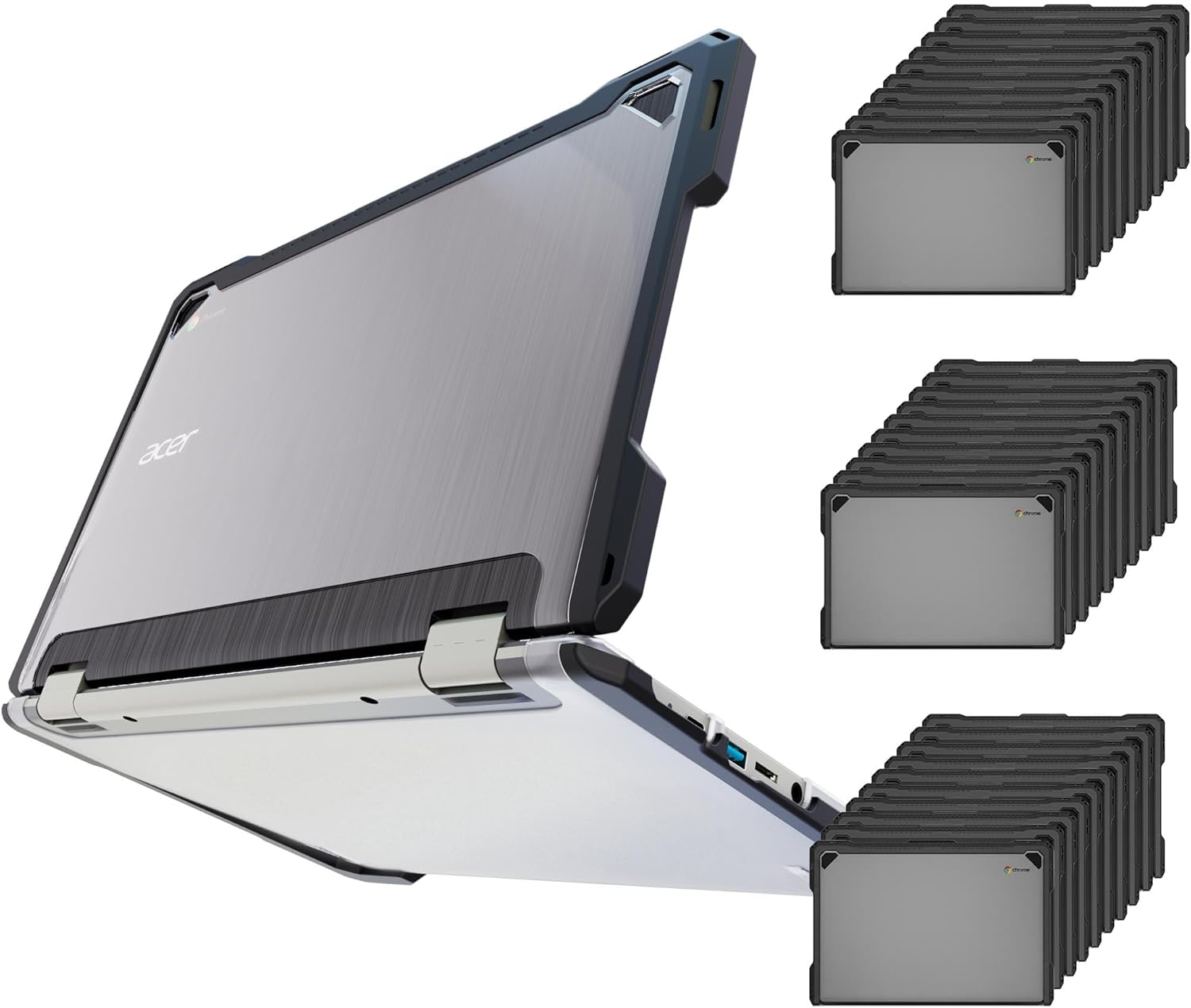 UZBL Hard Shell Case for Lenovo Chromebook 500e Gen 4s 11.6", Student-Proof K-12 Protective Clear Cover (30-Pack)