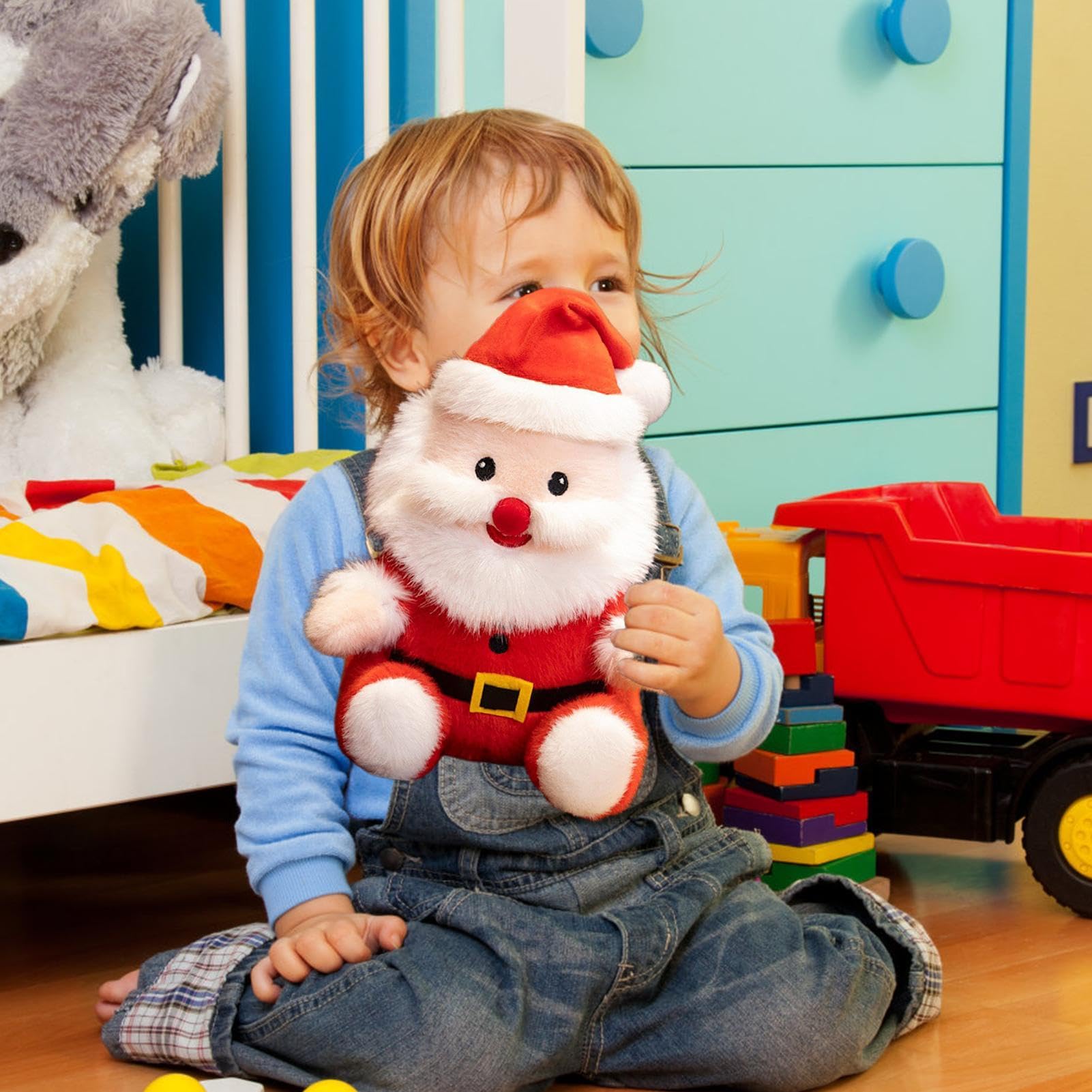 Peluche Père Noël Décorative - Mignonne Et Douce - Cadeau De Noël Pour Enfants Et Décoration De Fêtes