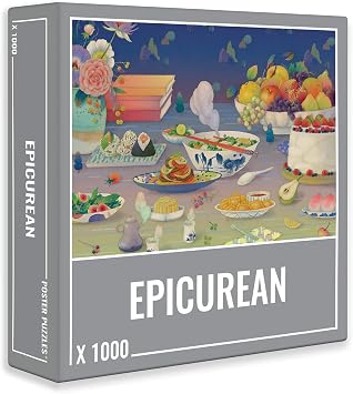 Cloudberries Epicurean Puzzle, 1000 Piece Food Jigsaw Puzzles for Adults, Fruit Puzzle 1000 Pieces with Dreamy Blue, Yellow, and Pink Colors