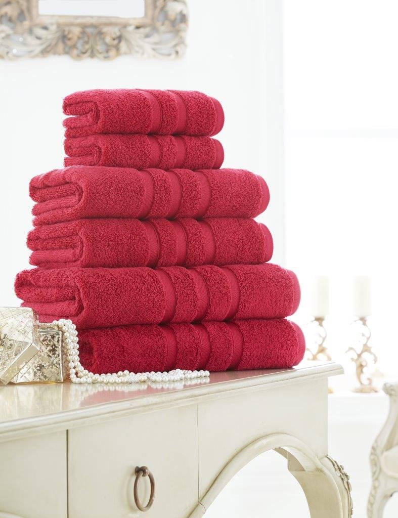 Gaveno Cavailia 100% Cotton Supreme Zero Twist 600 GSM Bath Towel Pack of 2-Pomegranate, x 2