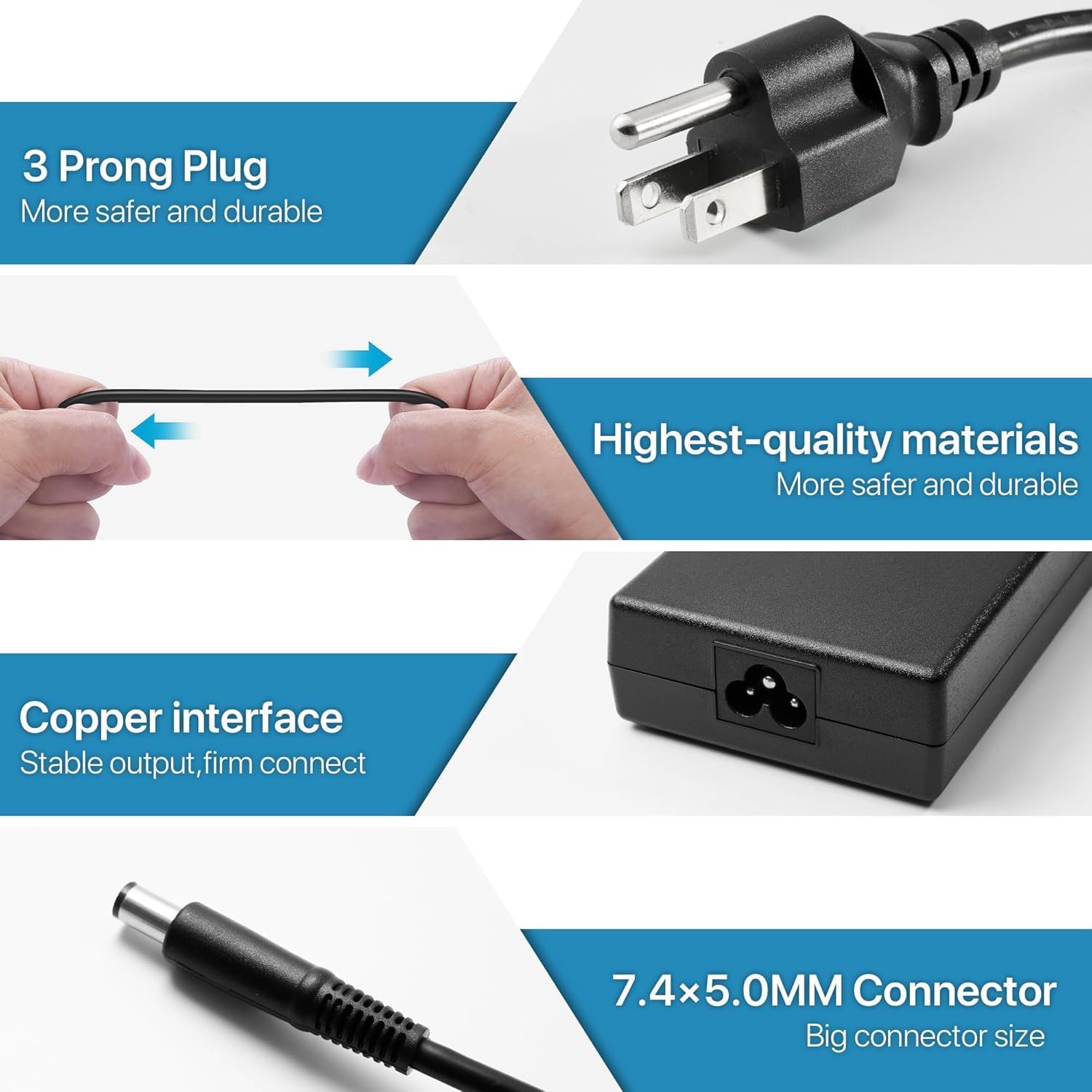 180W Laptop Charger AC Adapter Compatible with Dell Alienware 13 15 17 M14x M11x G7 G5 G3 Precision 7510 7520 7530 7540 7550 Laptop Power Adapter Supply