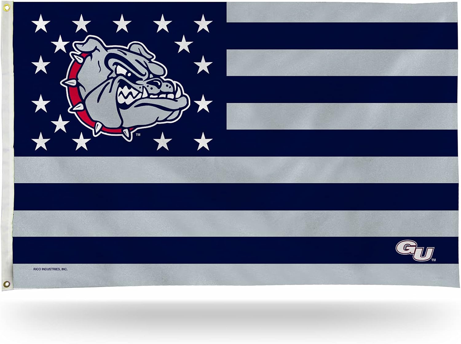 Rico Industries NCAA Gonzaga Bulldogs - Zags Stars and Stripes 3' x 5' Banner Flag Single Sided - Indoor or Outdoor - Home Décor