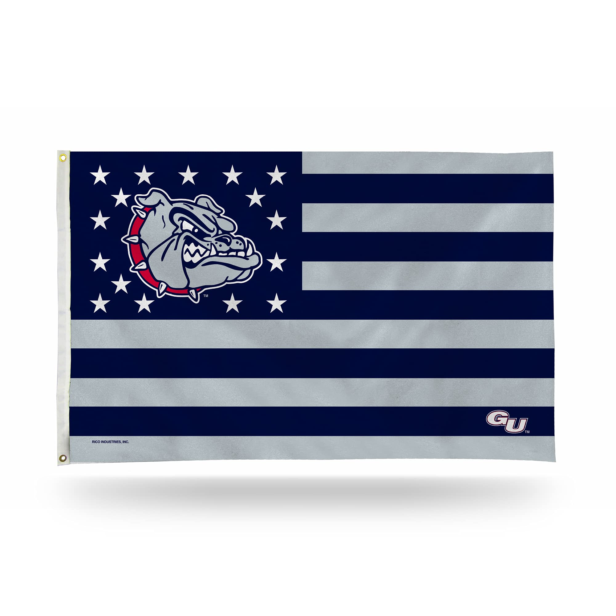 Rico Industries NCAA Gonzaga Bulldogs - Zags Stars and Stripes 3' x 5' Banner Flag Single Sided - Indoor or Outdoor - Home Décor
