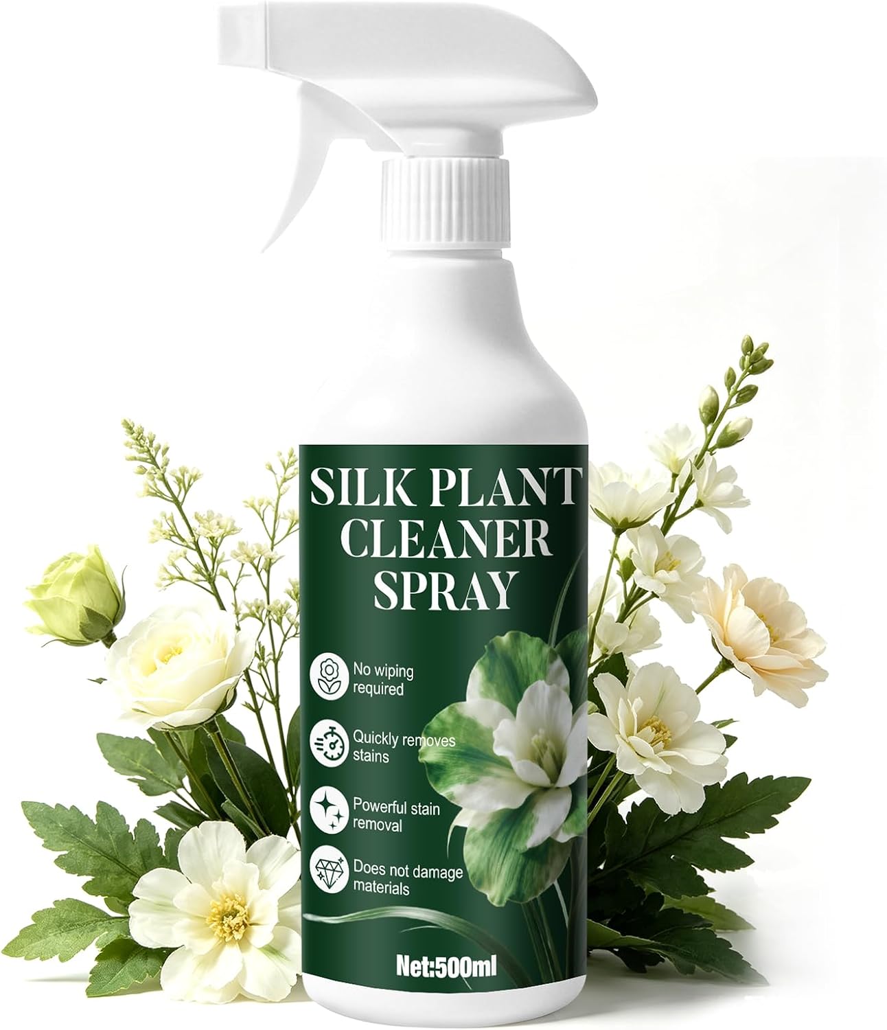 Silk Plant Cleaner Spray No Wipe, 500ml Silk Plant Cleaner