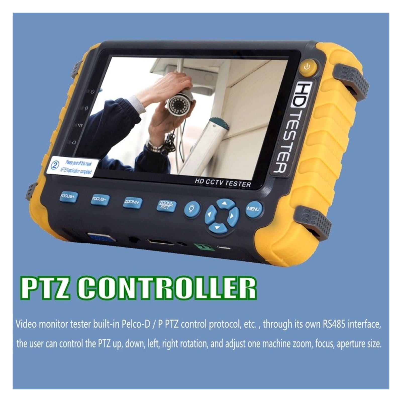 Supporto per tester CCTV per telecamera IP Tester Cctv Da 5 Pollici 8mp TVI CVI 8mp AHD 4-in-1 Tester For Telecamera Video, Monitor AHD Tester Potabile IV8W IV8C VGA PTZ Controller(IV8C)