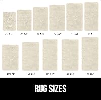 Vista 6 de GORILLA GRIP Bath Rug Mat 36x24, Thick Absorbent Chenille, Quick Dry Microfiber Mats, Rubber Backing Washable Shower Floor Rugs, Bathmat Runner, US