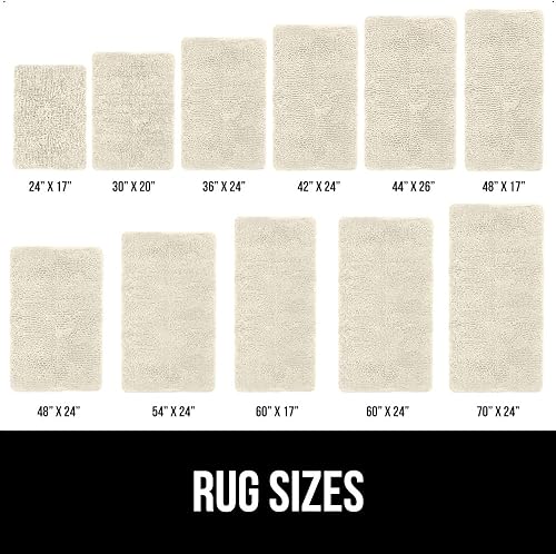 Miniatura 6 de Gorilla Grip - Tapete de baño de 30 x 20 pulgadas, de felpilla gruesa, suave y absorbente, secado rápido, de microfibra, con reverso de caucho, para