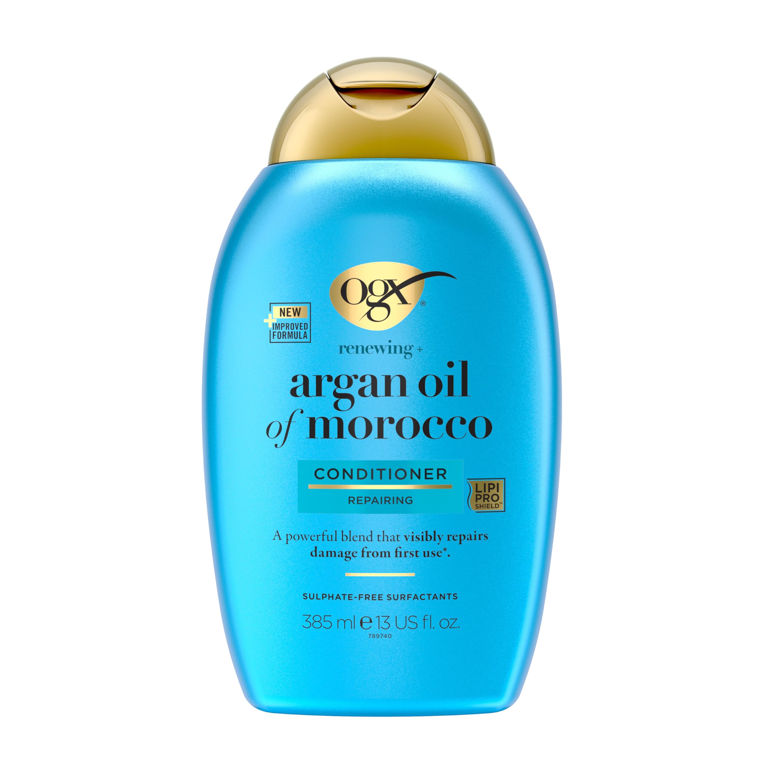 OGX Argan Oil of Morocco Conditioner 385 ml, regenerierende Haarspülung repariert Haarschäden sichtbar bereits nach der ersten Anwendung, Haarpflege Spülung mit Arganöl für geschädigtes Haar