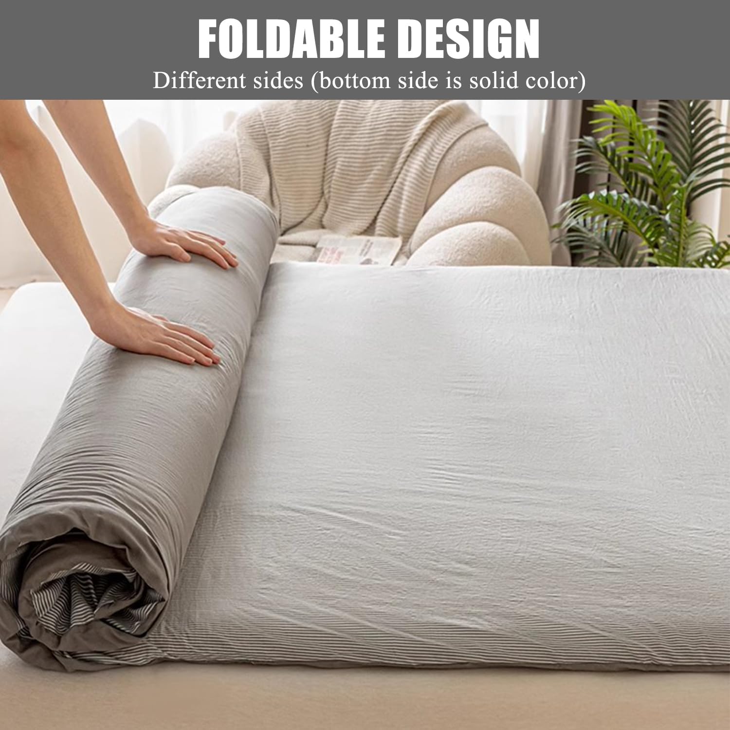 Traditional Futon Mattress Cover with Zipper Queen Mattress Protector Skin-Friendly Comfortable Floor Futon Slipcover Dustproof Futon Cover for Bedroom Washable,Pink,90x190cm