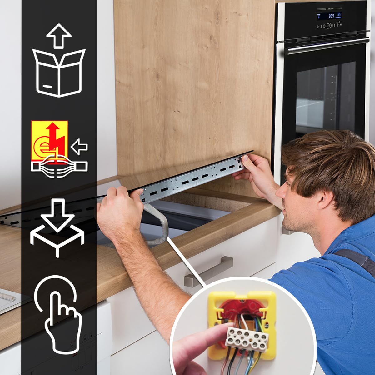 KKT KOLBE Placa vitrocerámica 90 cm | Independiente | 8,7 kW | 5 zonas | 9 niveles de potencia | Zona para asador | Zona triple | Sin marco | Temporizador | Indicador de calor residual | CH9005RL