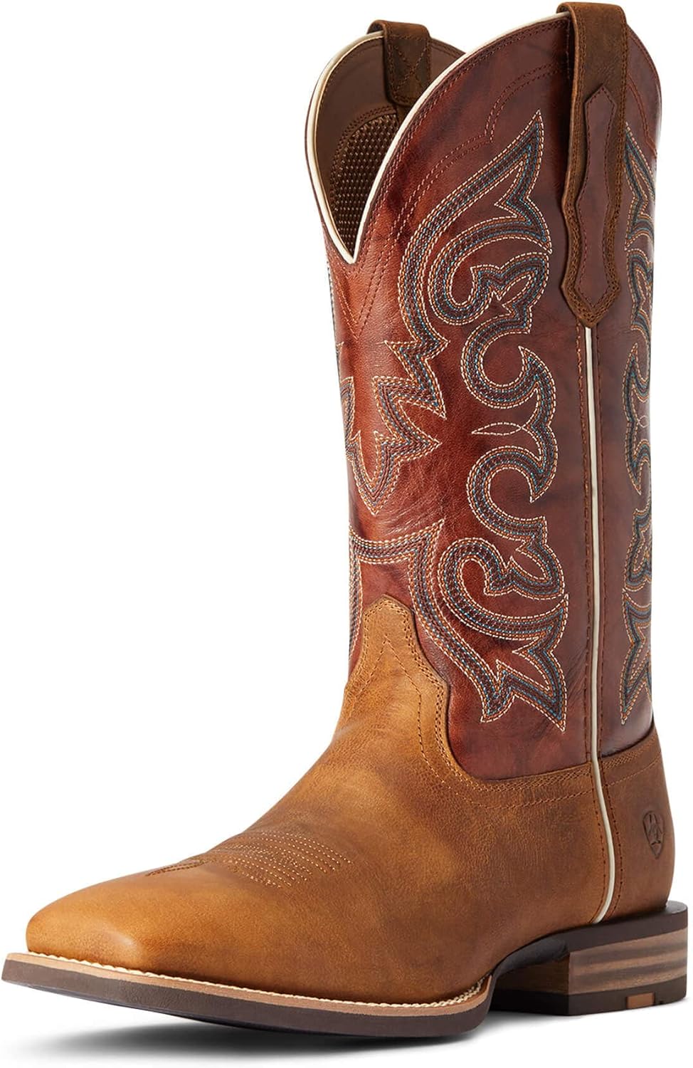Ariat Mens Everlite Go Getter Western Boot Sorrel Crunch/Blush Red 8
